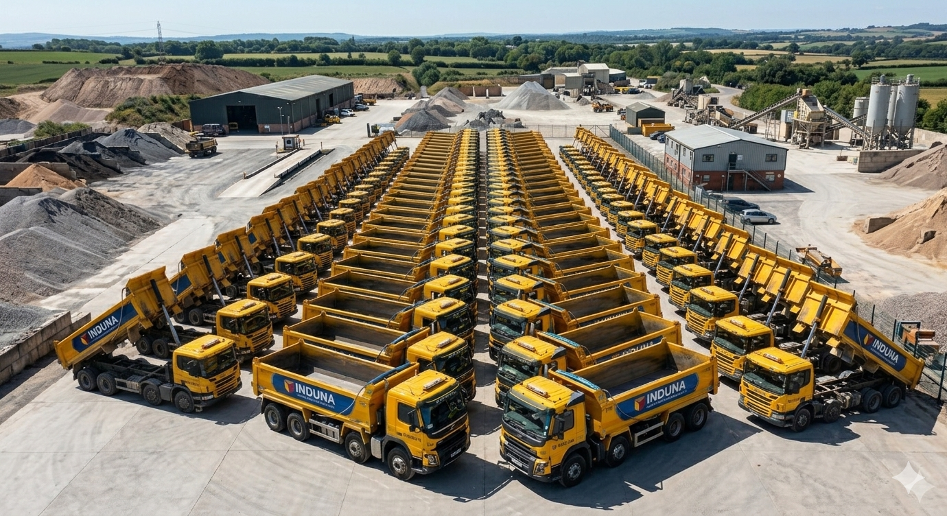 The Induna Tippers fleet on the Gautrain earthworks