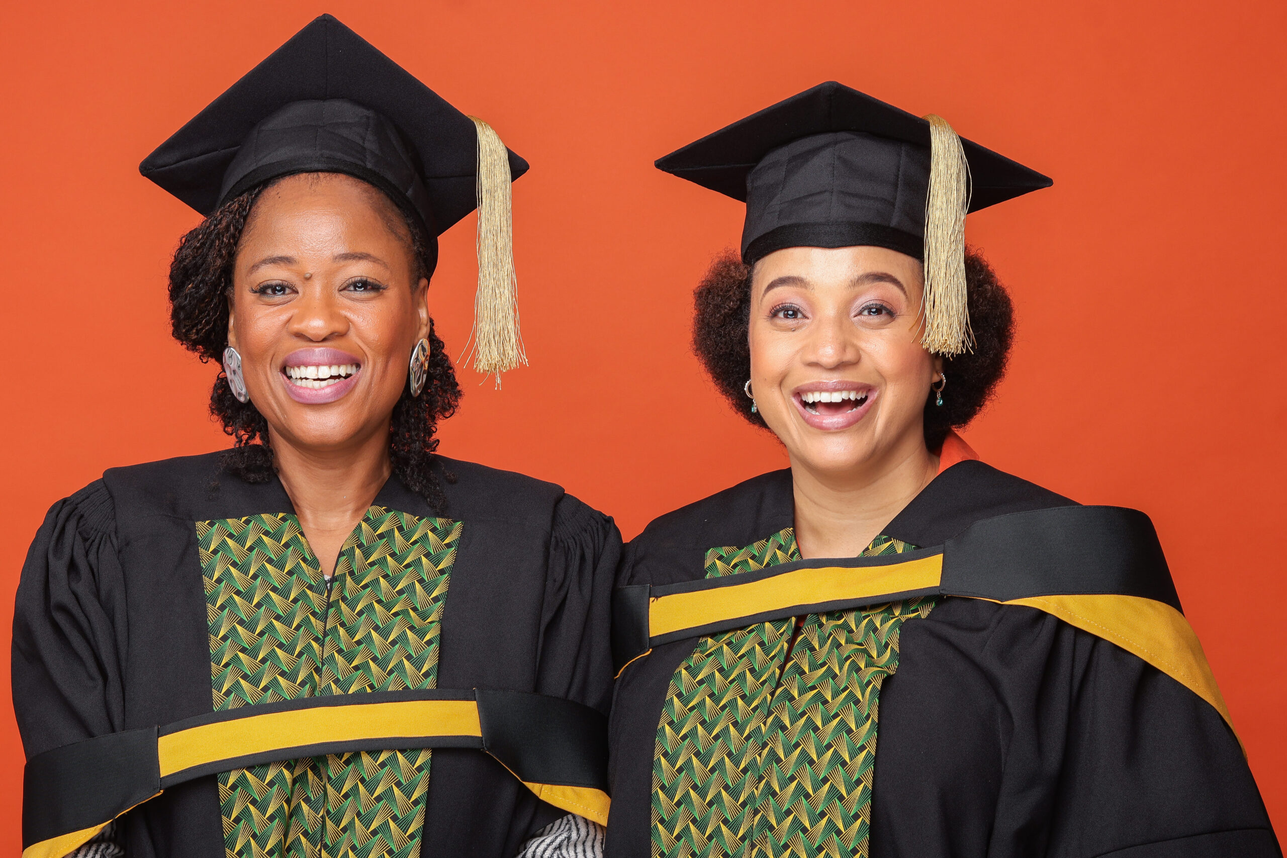Founders Zinzi Zungu and Miranda Ntshangase, photographed with the 2024 graduating cohort
